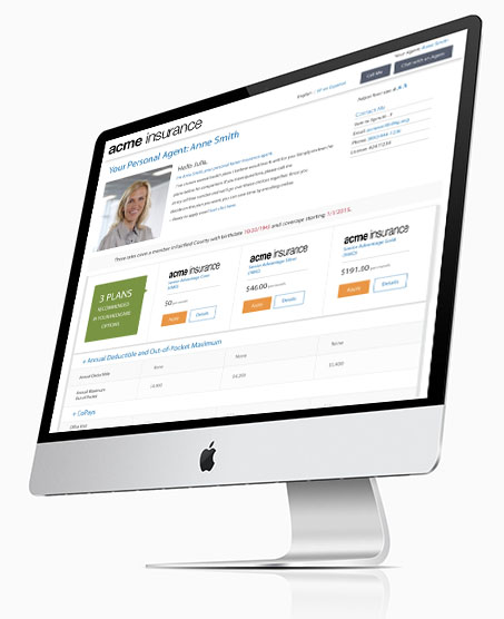 A Personal Engagement Site shown on a tablet